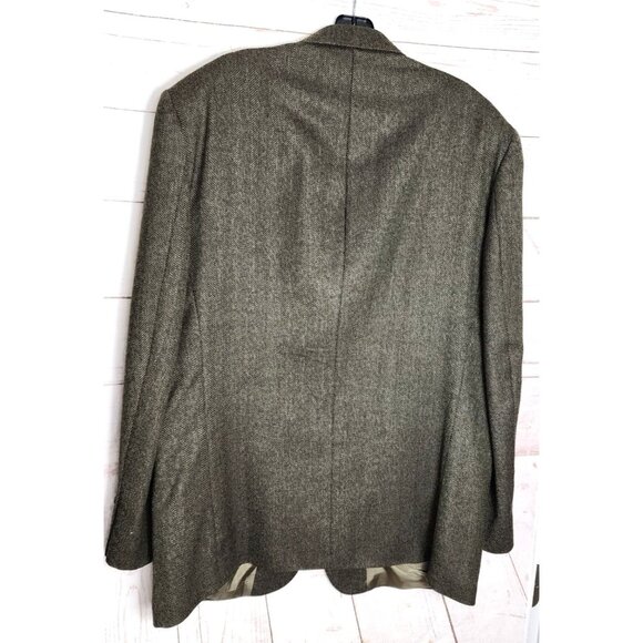 Oscar De La Renta Men's 100% Wool 3-Button 44R Vintage Sport Coat Dress Jacket - Picture 3 of 14